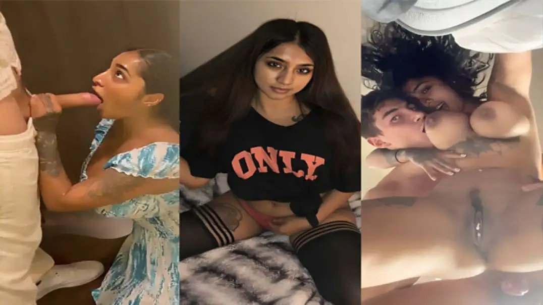 Desi Girl with White BF in Wild GangBang & Blowjob Video