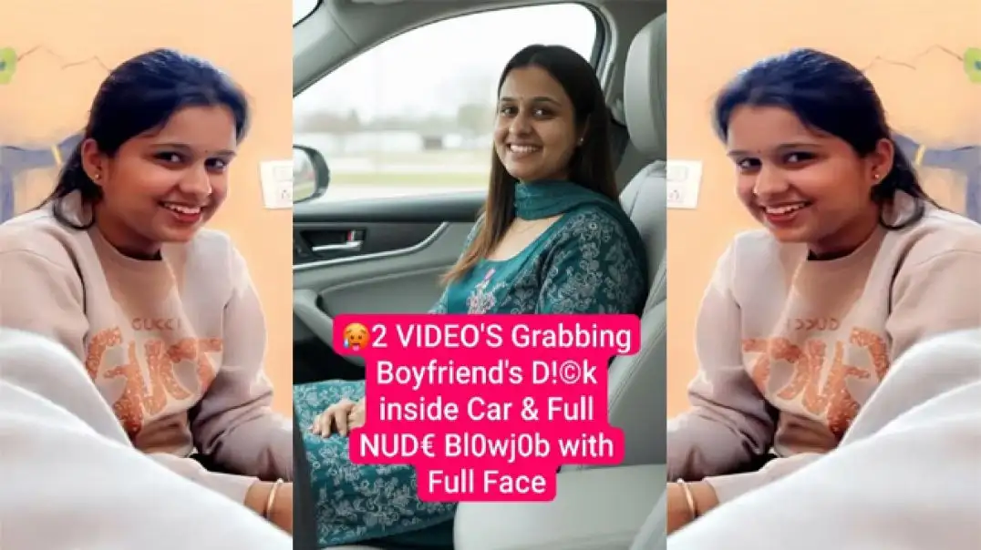 Desi GF secretly fucks boyfriend in car while giving hot blowjob
