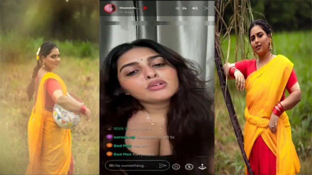 Tamil Insta Fam Tamizhvani Hot Topless Boobs Play