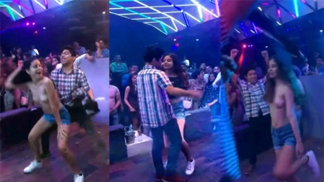 Desi Girl Gets Wildly Drunk & Strips T Shirt