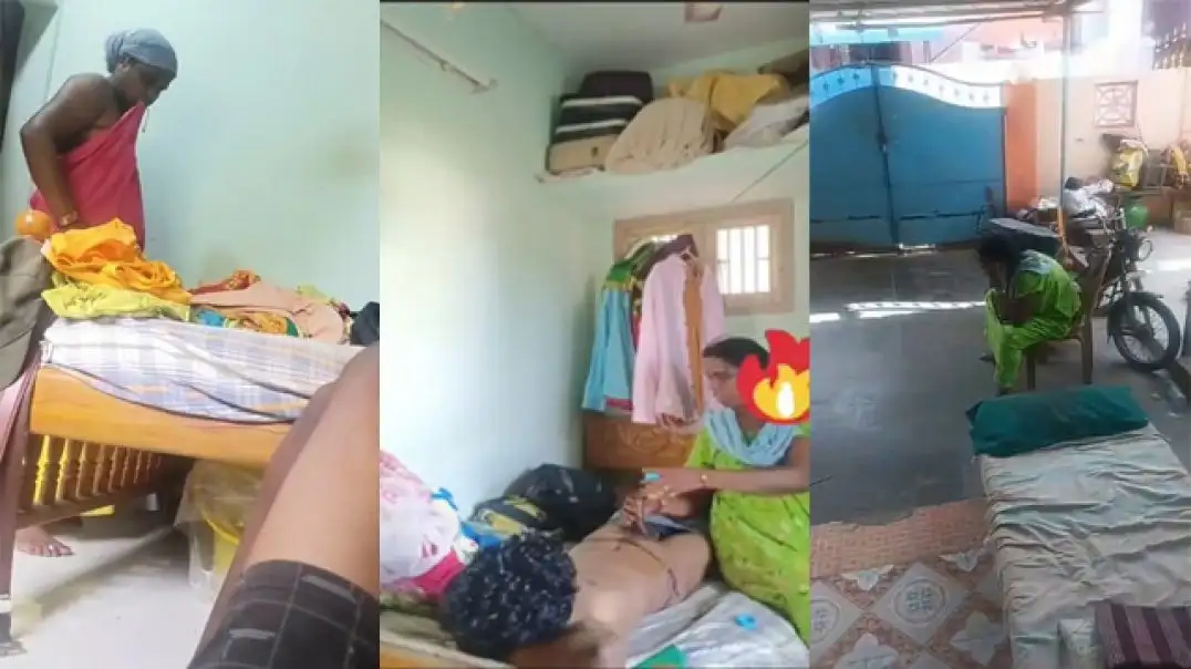 Son Tricked Aunty Into sexy Oil Massage in Tamil