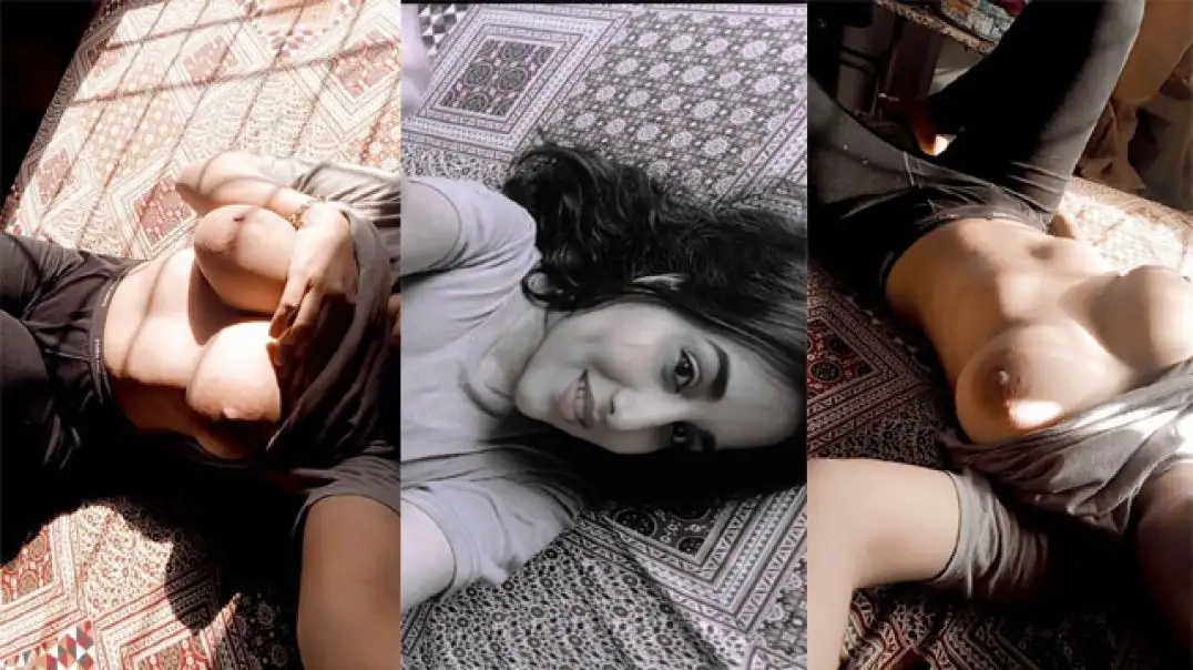 Hot Desi Mami Squeezing Juicy Boobs in Private