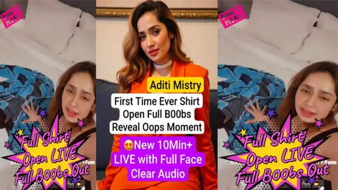 Aditi Mistry Sexy Boobs Accidental Shirt Open Live Revelation
